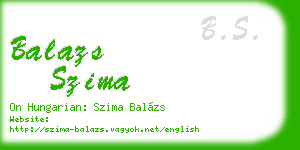 balazs szima business card
